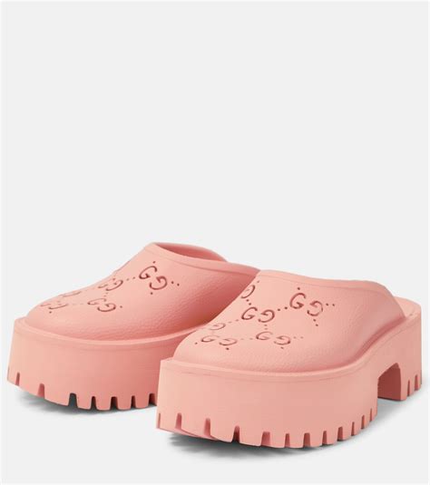 gucci rubber clogs pink|gucci bedroom slippers.